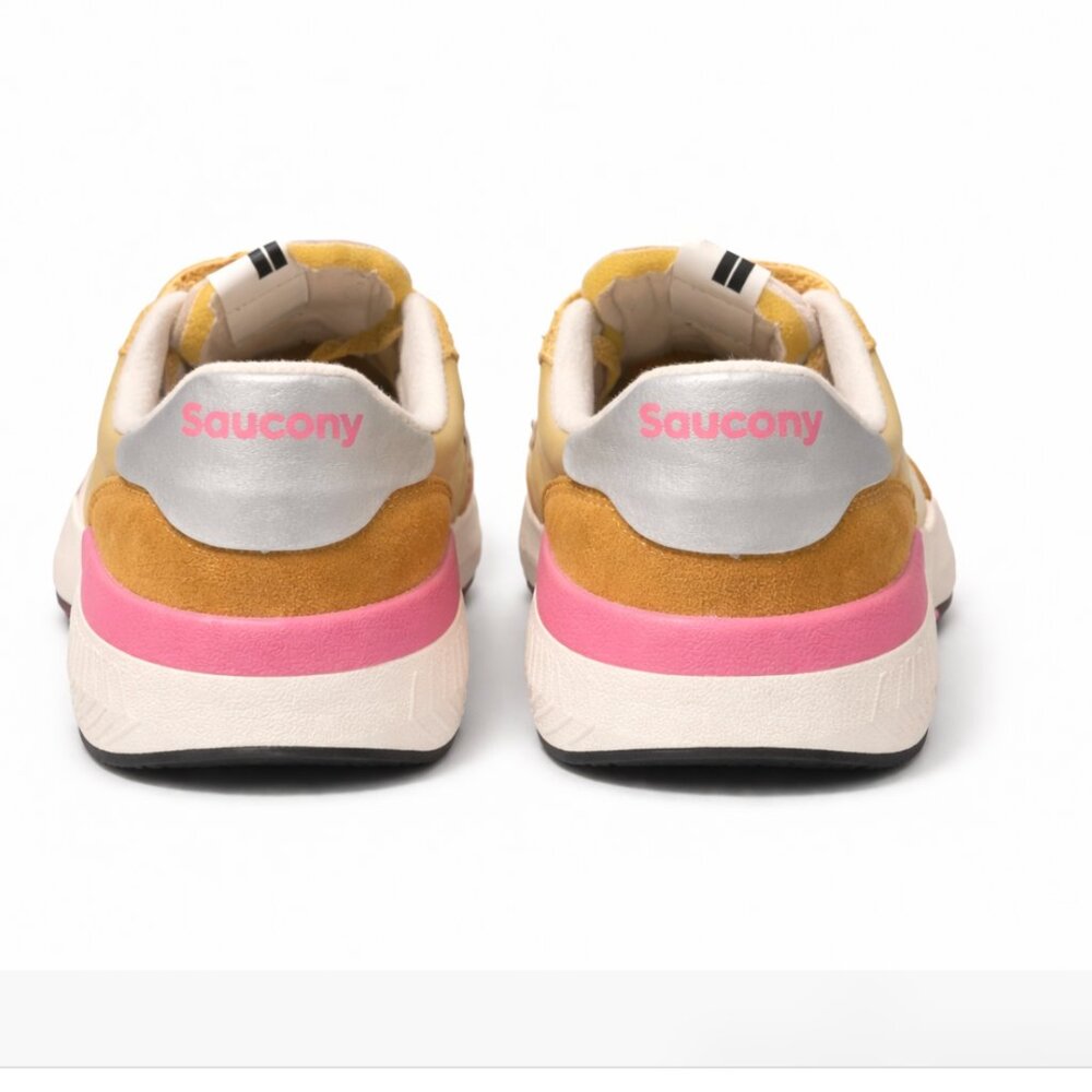 Saucony Retro Sneakers – Yellow Tan & Pink – Women’s Size 10 - Picture 3 of 7